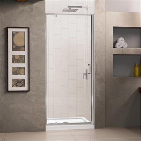 Dreamline DreamLine SHDR-22327200-01 DreamLine Flex 32 to 36 in. W x 72 in. H Pivot Shower Door; Chrome Finish Hardware SHDR-22327200-01